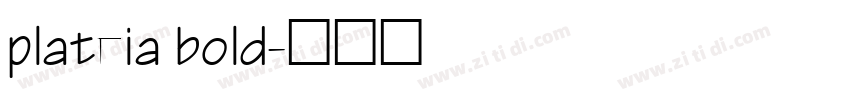 plateia bold字体转换